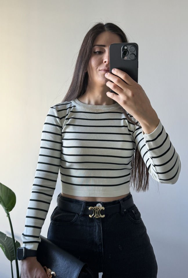 Çizgili Crop