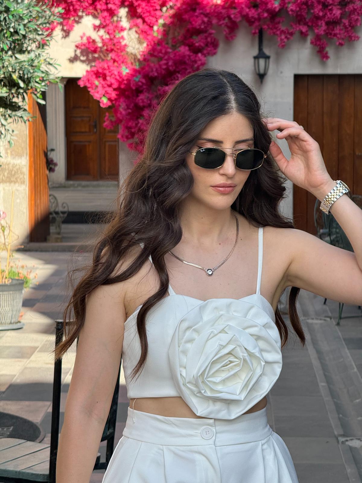Güllü Crop Bluz