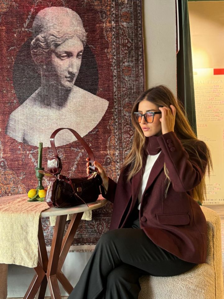 Bordo Atkılı Süet Ceket