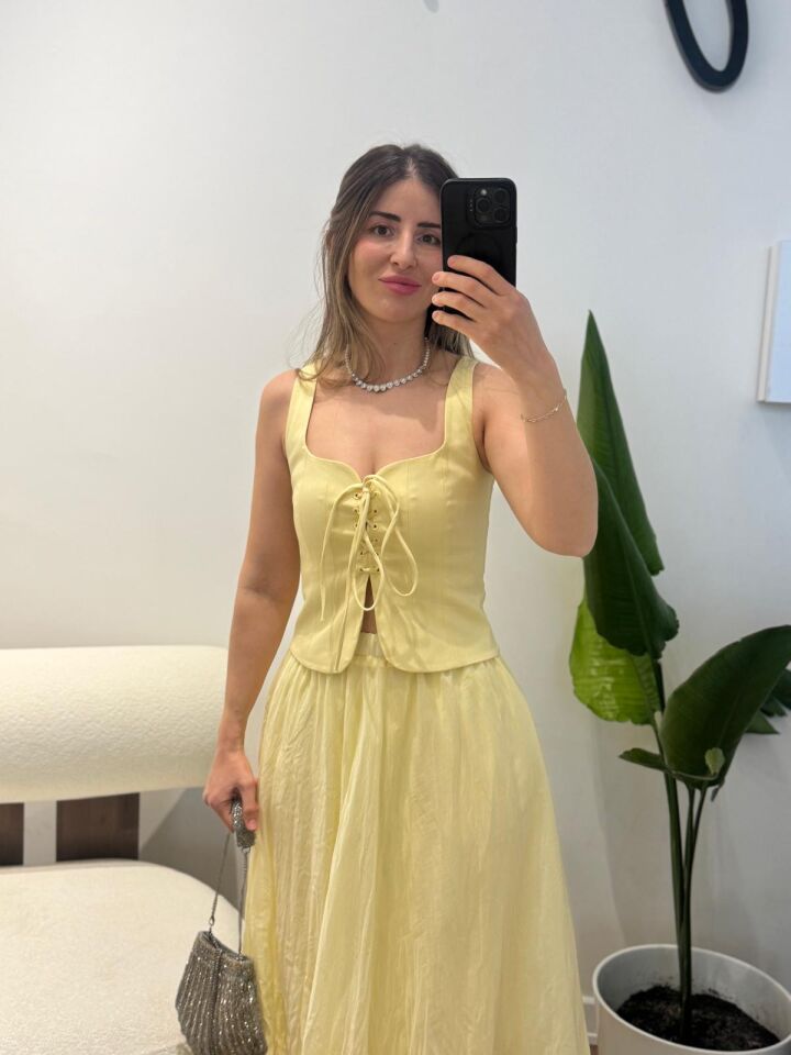 Sarı Bağlamalı Büstiyer