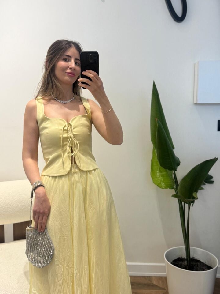Sarı Bağlamalı Büstiyer