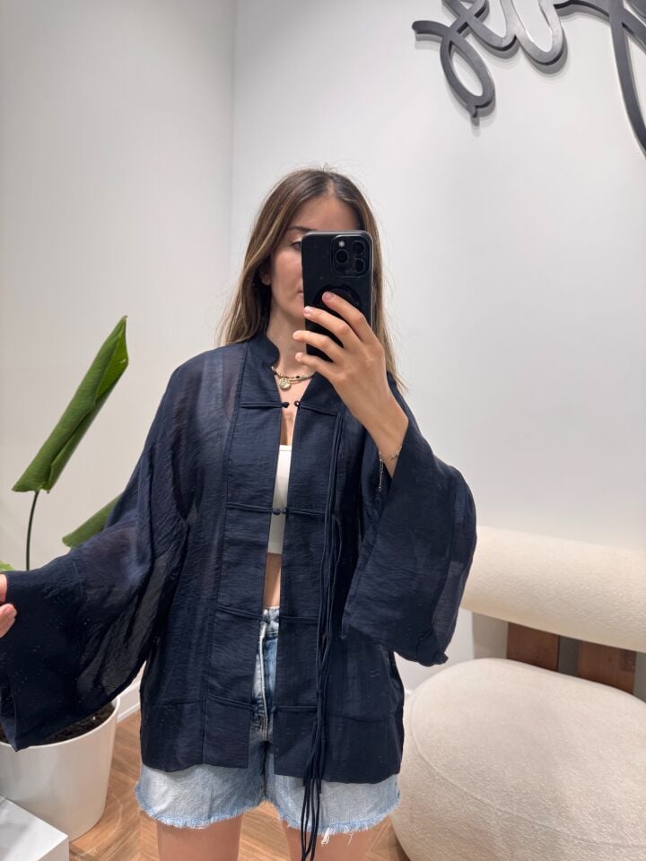 Lacivert Kimono
