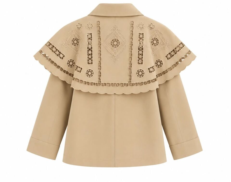 Camel Pelerinli Trençkot