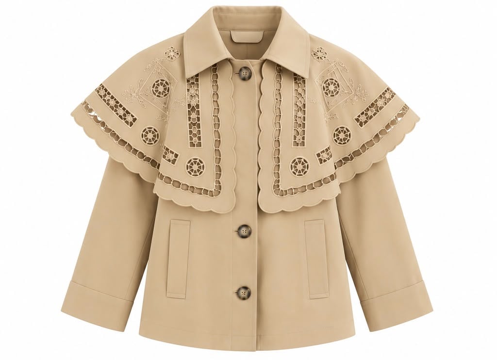 Camel Pelerinli Trençkot